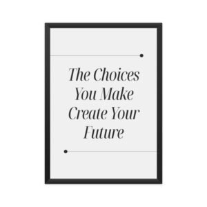 The Choices You Make Create Your Future – Minimal Motivational Wall Art
