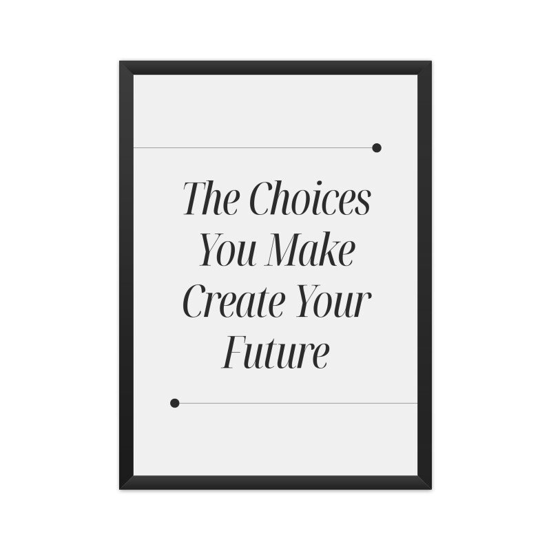 The Choices You Make Create Your Future – Minimal Motivational Wall Art - Image 5