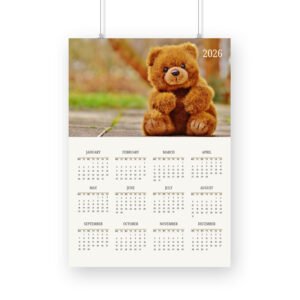 Teddy Bear Calendar 2026