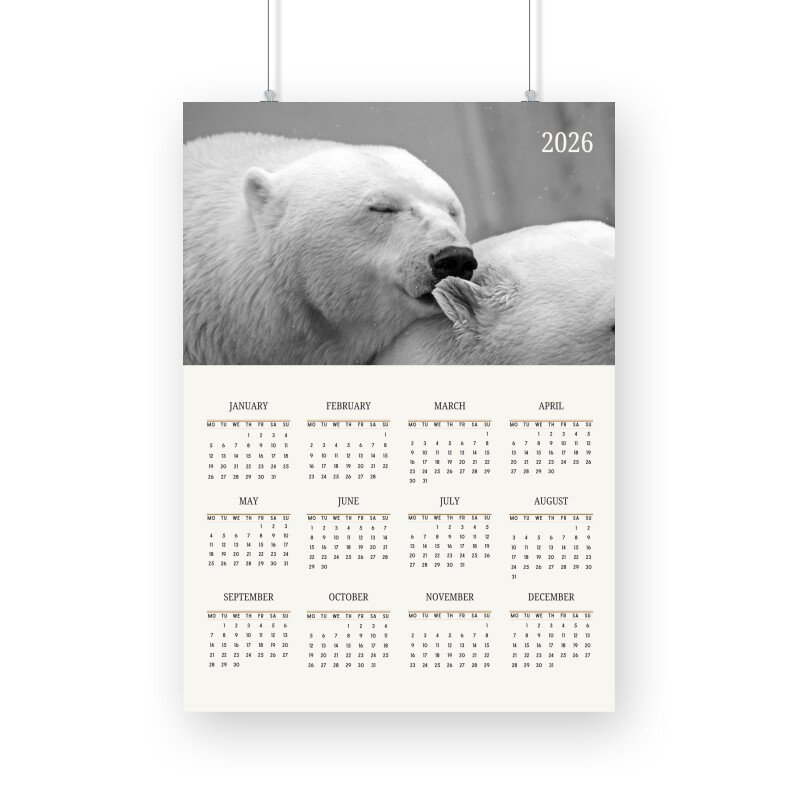 Polar Bear Calendar 2026