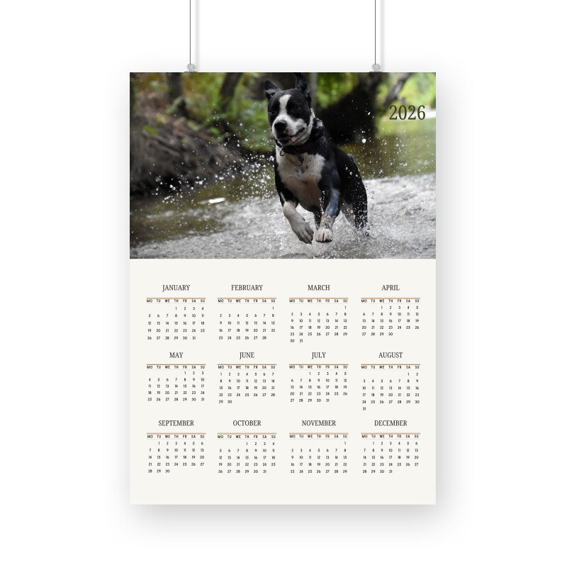 Dog Running Calendar 2026