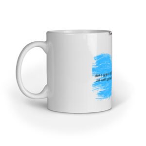 White Mug Blue Text Thirukural 01